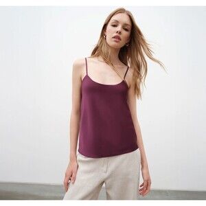 Talbots 100% Silk Tank Top Purple Plum Camisole Shirt Blouse 2